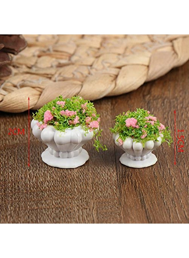 4 Pcs Dollhouse Potted Plants Miniature Artificial Plant Bonsai Mini Flowerpot Miniature Dollhouse Kit Doll House Mini Plant For 1:12 Dollhouse Decor Zgdyt67D1