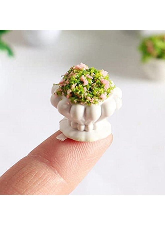 4 Pcs Dollhouse Potted Plants Miniature Artificial Plant Bonsai Mini Flowerpot Miniature Dollhouse Kit Doll House Mini Plant For 1:12 Dollhouse Decor Zgdyt67D1