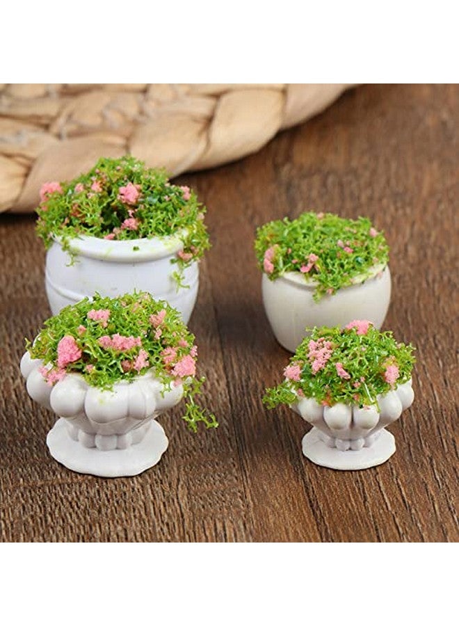 4 Pcs Dollhouse Potted Plants Miniature Artificial Plant Bonsai Mini Flowerpot Miniature Dollhouse Kit Doll House Mini Plant For 1:12 Dollhouse Decor Zgdyt67D1