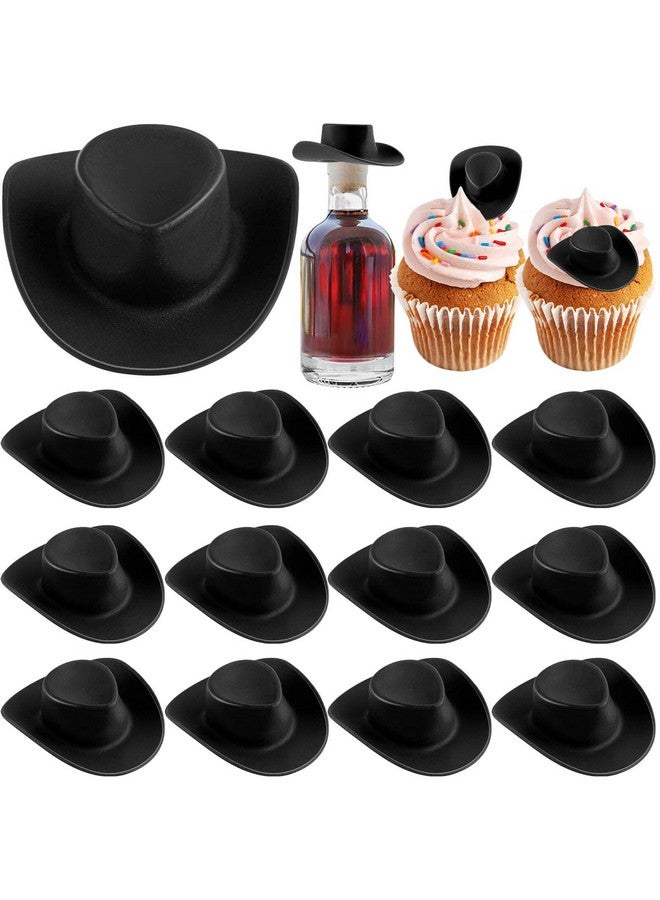 20Pcs Plastic Mini Western Cowboy Cowgirl Hat Miniature Doll Hats Cute Party Hats For Pretend Play Dollhouse Decoration