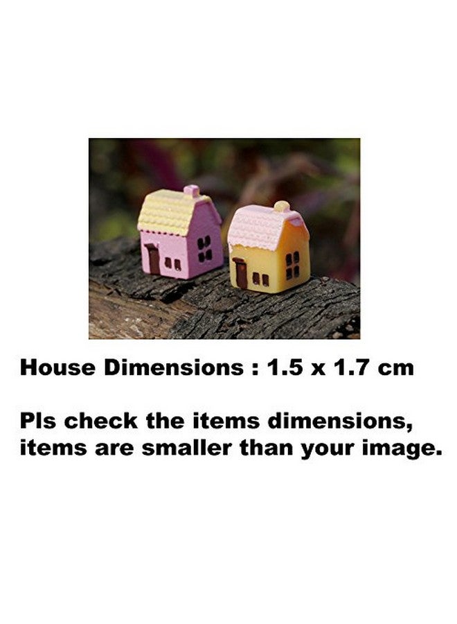 5 Pieces Mini House Miniature Ornament Kitsminiature Ornament For Diy Dollhouse Decoration Fairy Garden Plant Décor