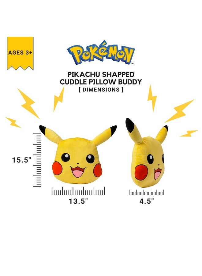 Pokemon Pikachu Anime Kids Bedding Super Soft Plush Cuddle Pillow Buddy One Size By Franco