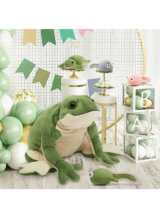 Large Frog Plush Stuffed Animalsstuffed Frog Mommy And 4 Cute Babies Frog Pillow Plush Toy 20 Inch Realistic Plush Toad Set Goliath Frog Stuffed Animal Birthday Gift For Kids