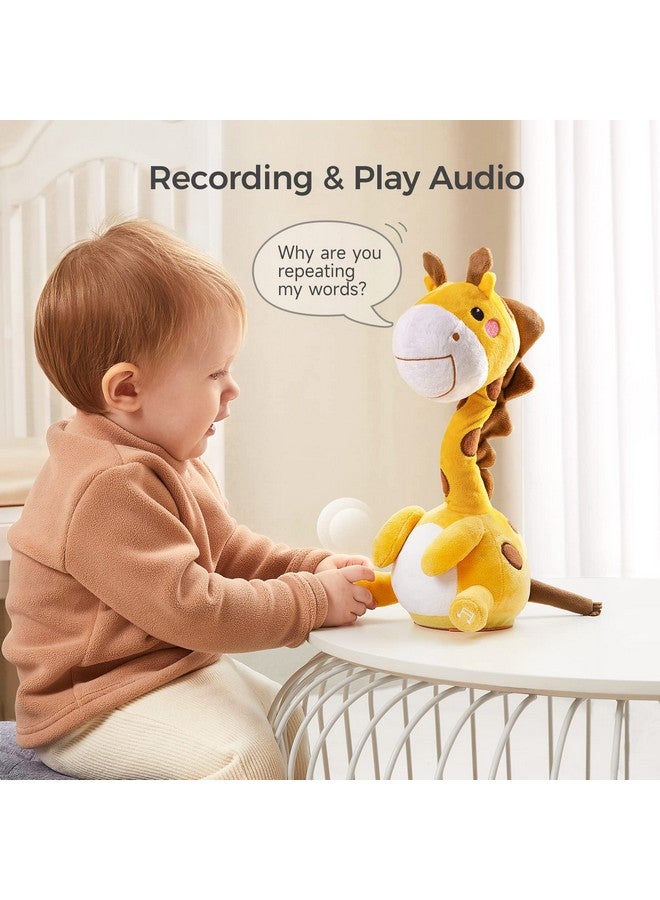 Dancing Talking Giraffe Toy Mimicking Twisting Electronic Soft Plush Giraffe Toy With Record & Repeating What You Say Singing Interactive Baby Toy For Toddler Boys Girls Gifts