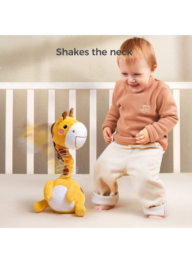 Dancing Talking Giraffe Toy Mimicking Twisting Electronic Soft Plush Giraffe Toy With Record & Repeating What You Say Singing Interactive Baby Toy For Toddler Boys Girls Gifts