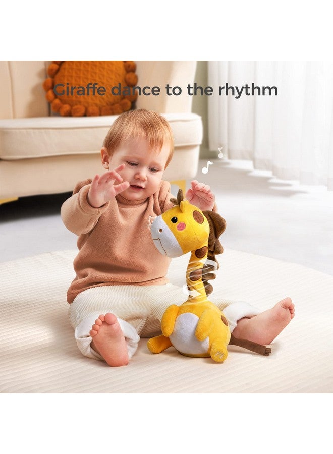 Dancing Talking Giraffe Toy Mimicking Twisting Electronic Soft Plush Giraffe Toy With Record & Repeating What You Say Singing Interactive Baby Toy For Toddler Boys Girls Gifts