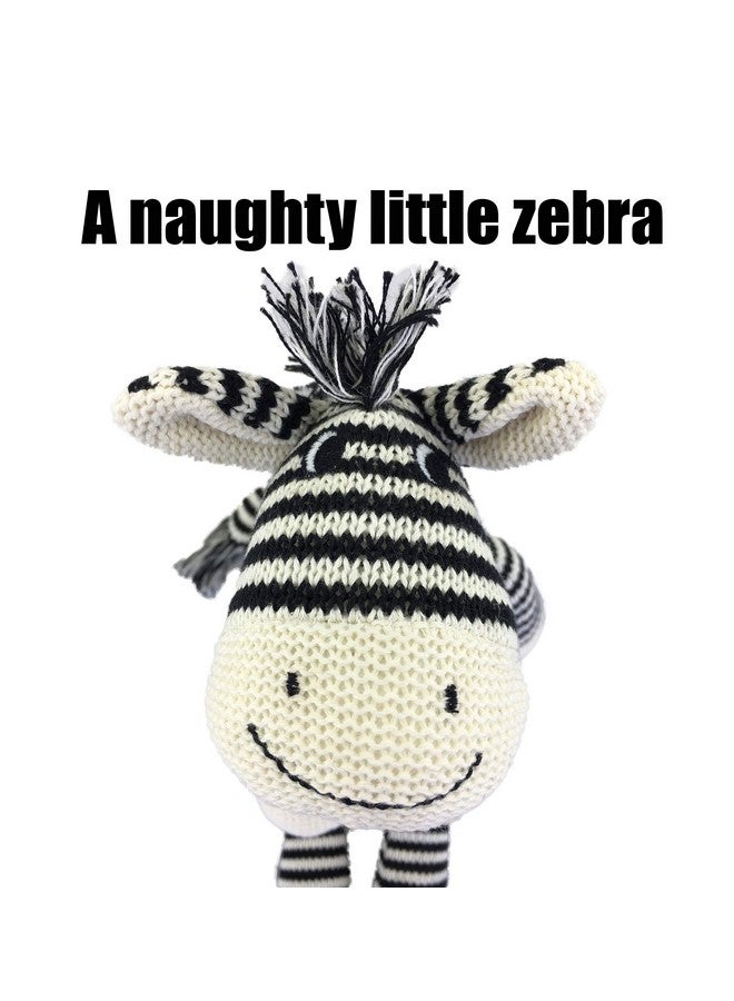 Zebra Stuffed Animal Soft Plush Toy 10 Inches (Hand Knitted)