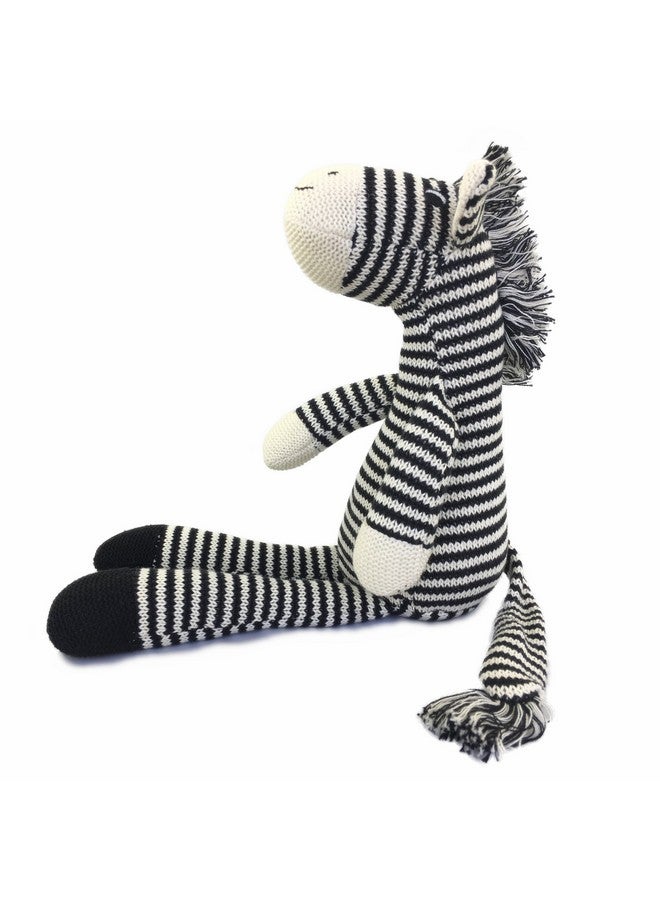 Zebra Stuffed Animal Soft Plush Toy 10 Inches (Hand Knitted)