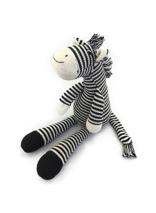 Zebra Stuffed Animal Soft Plush Toy 10 Inches (Hand Knitted)