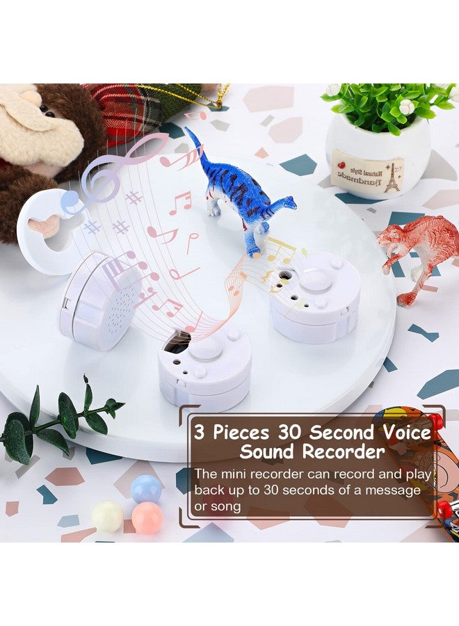 3 Pcs Voice Recorder For Stuffed Animal Voice Recorder Box Stuffed Bear Mini Voice Recorder Device Diy Custom Voice Message Toy Voice Recorder For Baby Dolls Plush Toys And Pillows (30S Edition)