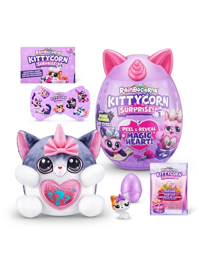 Kittycorn Surprise Series 2 (American Shorthair) By Zuru Collectible Plush Stuffed Animal Surprise Egg Sticker Pack Slime Ages 3+ For Girls Children