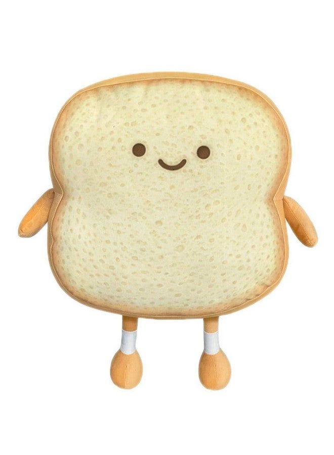Toast Sliced Bread Pillowbread Shape Plush Pillowfacial Expression Soft Toast Bread Food Sofa Cushion Stuffed Doll Toy For Kids Adults Gift Home Bed Room Decor (S)