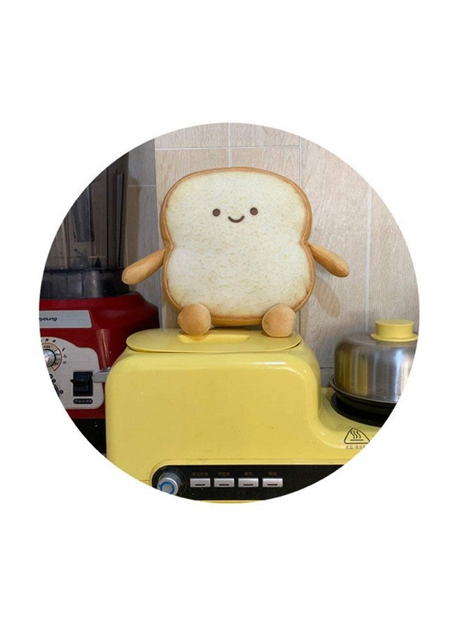 Toast Sliced Bread Pillowbread Shape Plush Pillowfacial Expression Soft Toast Bread Food Sofa Cushion Stuffed Doll Toy For Kids Adults Gift Home Bed Room Decor (S)
