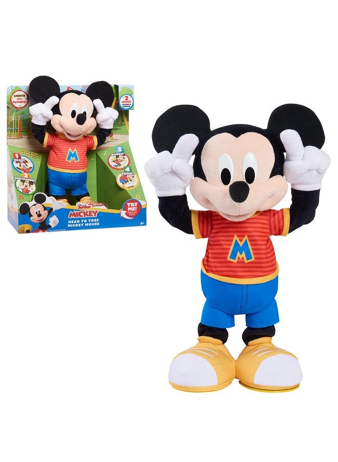 Disney Mickey Mouse Head To Toes Mickey Mouse Feature Plush Stuffed Animal Motion Sounds And Phrases Kids Toys For Ages 3 Up