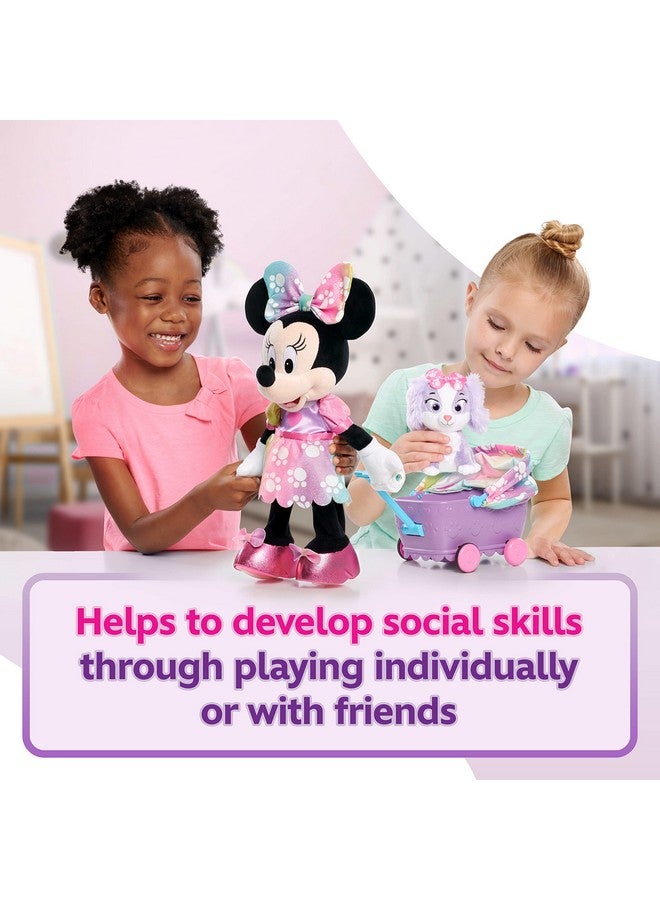 Disney Junior Minnie Mouse Waggin’ Wagon Lights And Sounds Feature Plush Officially Licensed Kids Toys For Ages 3 Up By Just Play