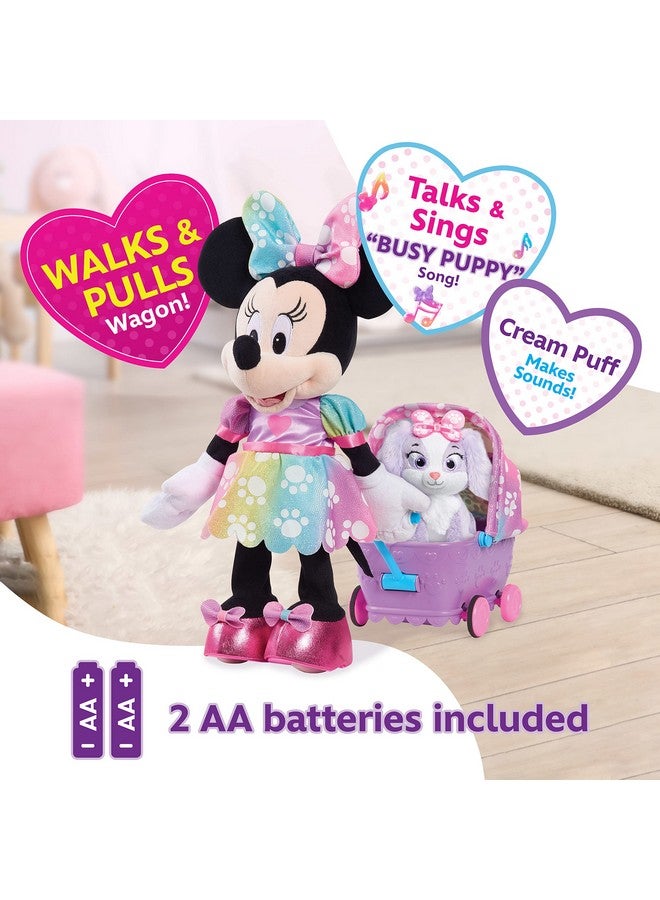 Disney Junior Minnie Mouse Waggin’ Wagon Lights And Sounds Feature Plush Officially Licensed Kids Toys For Ages 3 Up By Just Play