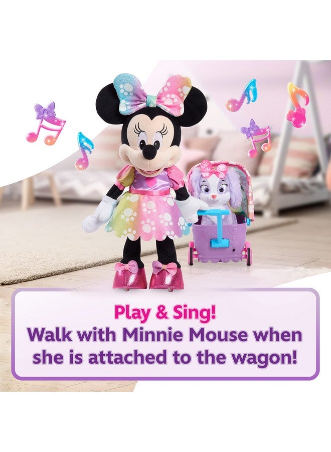 Disney Junior Minnie Mouse Waggin’ Wagon Lights And Sounds Feature Plush Officially Licensed Kids Toys For Ages 3 Up By Just Play