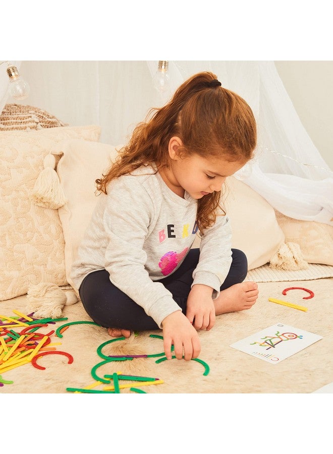 21368 Geostix Letter Construction Set Educational Toy 200 Connecting Sticks 50 Activities Build Letters Animals And More