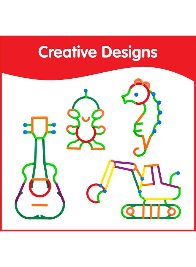 21368 Geostix Letter Construction Set Educational Toy 200 Connecting Sticks 50 Activities Build Letters Animals And More