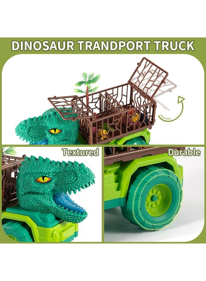 25 In 1 Tyrannosaurus Rex Dinosaur Carrier Truck Set Toddler Dinosaur Transport Car Toys For Kids 35 With Play Mat 18 Dino Figures Eggs Capture Dinosaurs Playset For 3 4 5 6 7+ Year Old