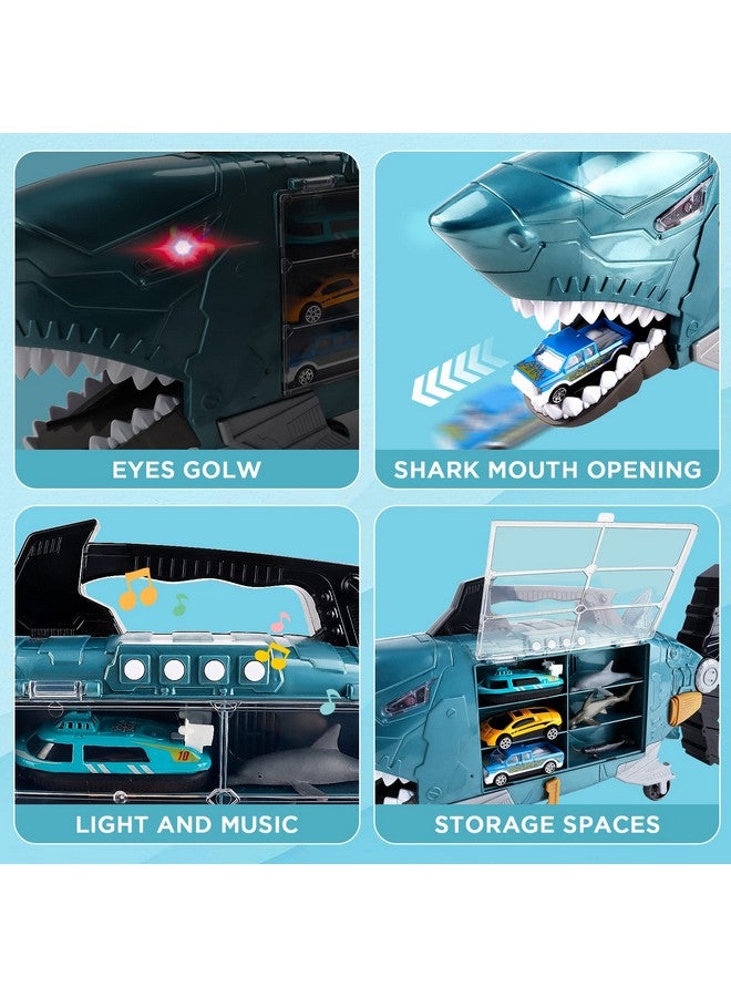 Shark Toys Shark Truck With Sea Animal Toys Truckslights Music Effectsshark Cars Birthday Gifts