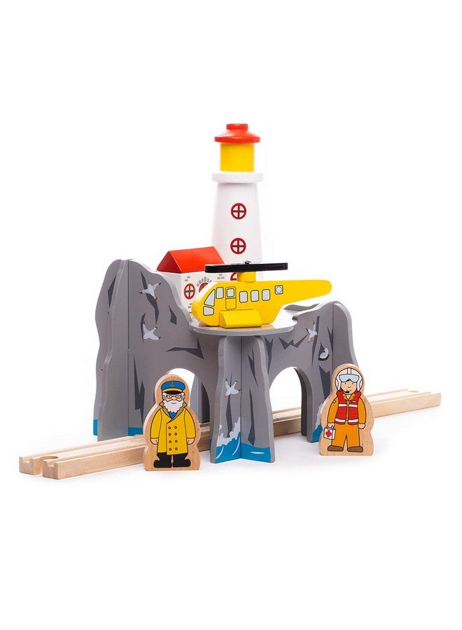 Lighthouse 4Way Tunnel Wooden Toys Bigjigs Train Accessories Train Tunnel Wooden Train Set Wooden Railway Wooden Train Track Accessories Tunnel For Kids