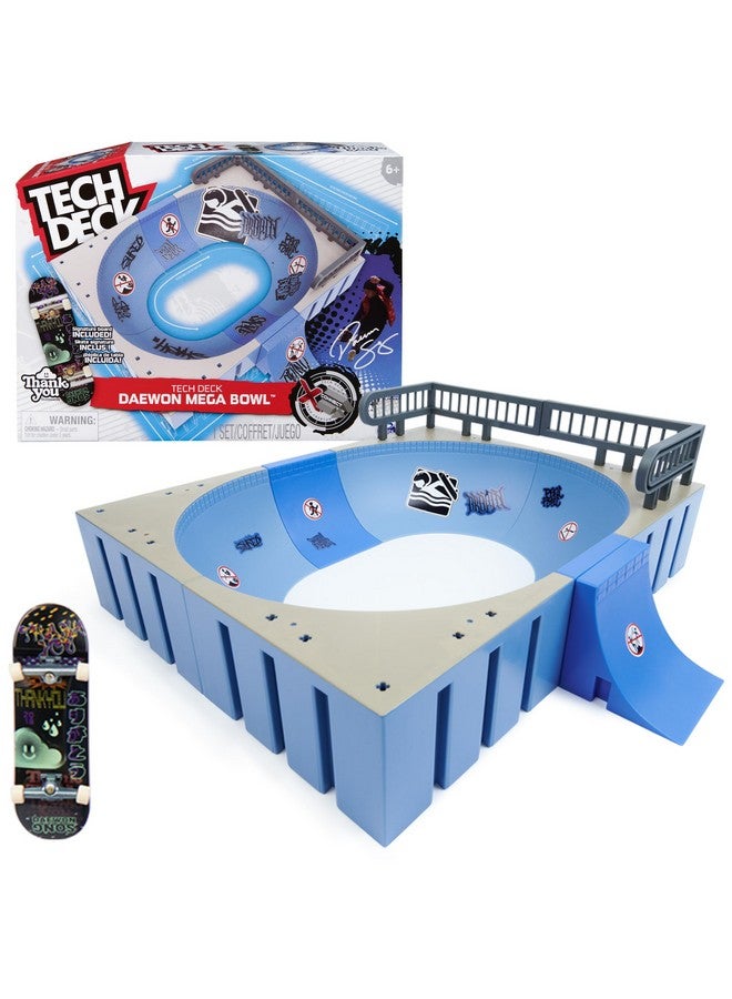 Daewon Mega Bowl Xconnect Park Creator Customizable And Buildable Ramp Set With Exclusive Fingerboard Kids Toy For Ages 6 And Up