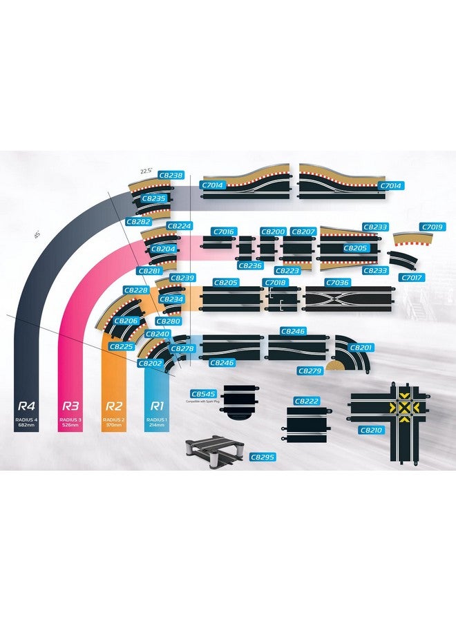 C8201 Track Radius 90 Degrees Hairpin Curve