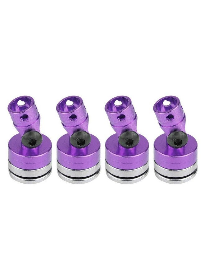 4Pcs Body Post Mount Aluminum Magnetic Invisible Body Post Mount For Scx10 4Wd 1:10 Rc Car(Purple)