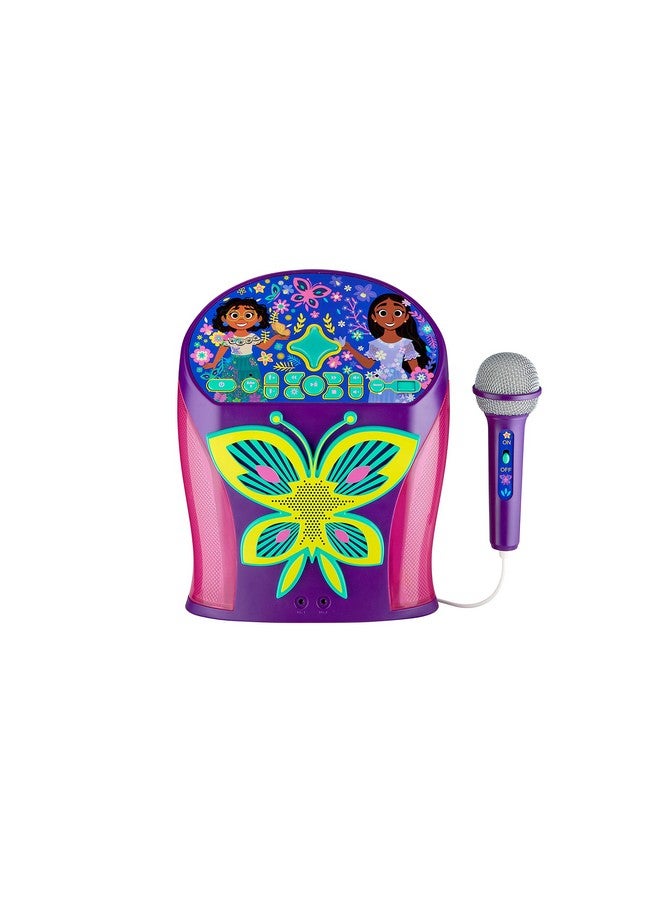 Disney Encanto Karaoke Machine Bluetooth Speaker With Microphone For Kids With Usb Port To Play Music Easily Access Playlists With New Ez Link Feature