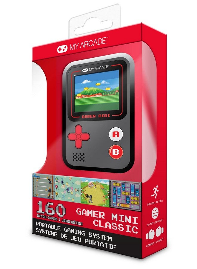 Gamer Mini Classicred: Miniature Handheld Gaming System Packed With 160 Games 1.8'' Color Display (Dgun3925) Small