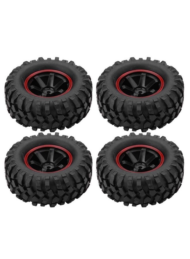 Rc Car Tires 4 Pcs Wheel Tires 6 Holes Rubber Tyres With Hubs For 1/10 Scale Rc Crawler Offroad Truck Car
