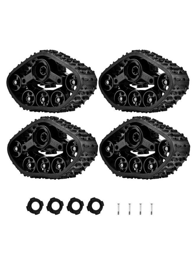 Rc Truck Track Wheel 4Pcs Track Wheel Tire Crawler Tyre Accessory Parts For Wpl 1/16 Rc Military Truck