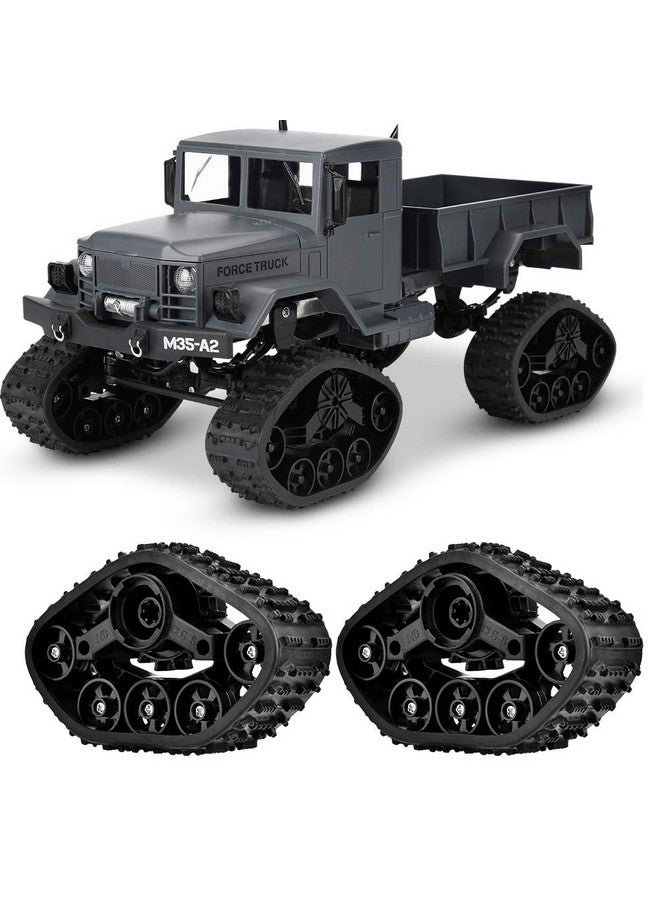 Rc Truck Track Wheel 4Pcs Track Wheel Tire Crawler Tyre Accessory Parts For Wpl 1/16 Rc Military Truck