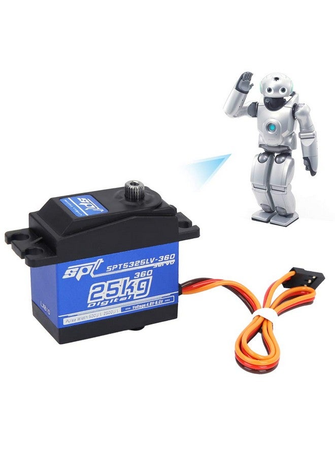 Digital Servo 25Kg Continuous Rotation Metal Digital Servo For Rc Robots With Accessories And Screws