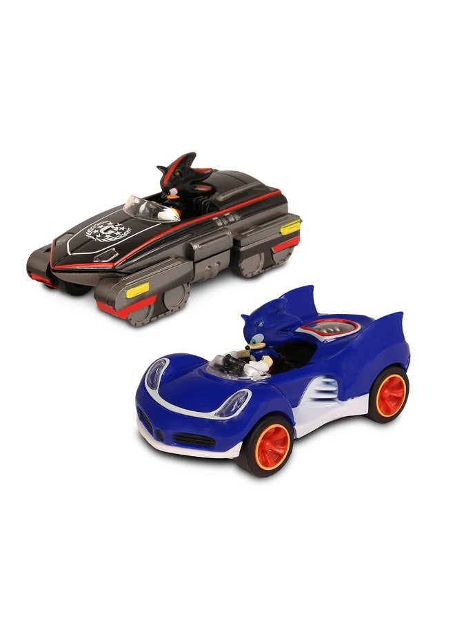 Sonic Transformed Allstars Racing Pull Back Action: Shadow And Sonic Hedgehog Two Vehicles Video Game Legends No Batteries Required Pull Back Release And Watch It Go