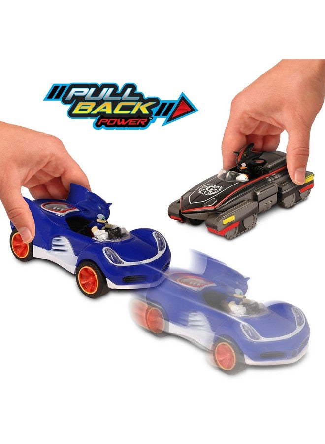 Sonic Transformed Allstars Racing Pull Back Action: Shadow And Sonic Hedgehog Two Vehicles Video Game Legends No Batteries Required Pull Back Release And Watch It Go