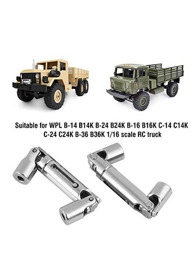 Rc Car Drive Shaft 2 Pcs Metal Universal Rc Drive Shaft For Wpl 1/16 Scale Rc Military Truck Rc Model Upgrade Parts Accessories