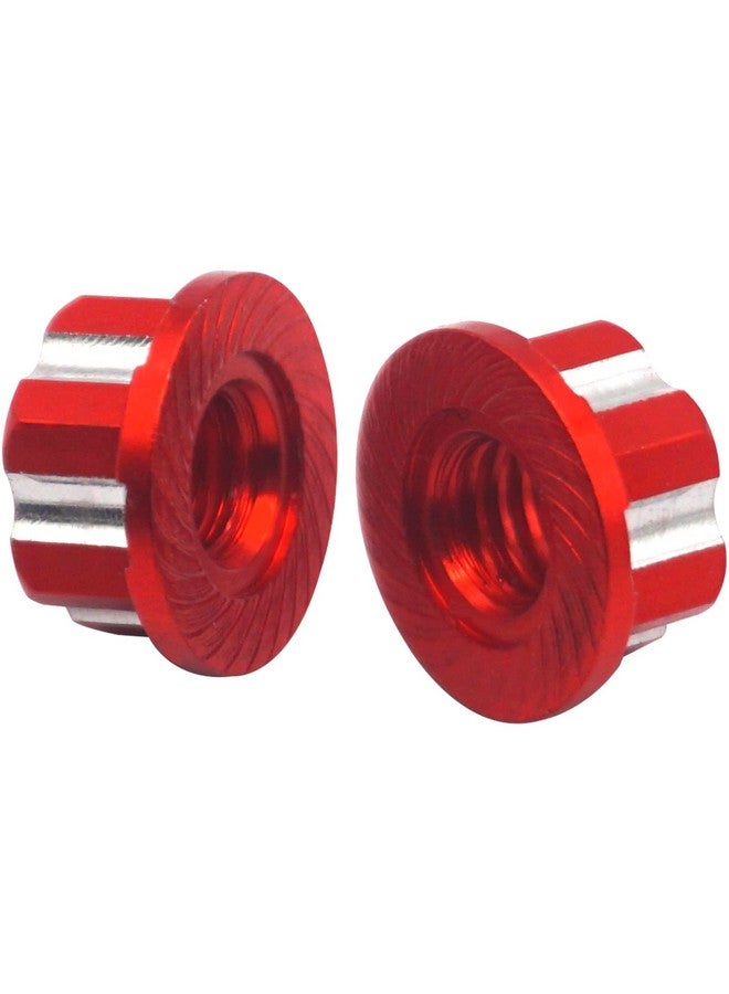 4Pcs Hexagonal Nuts M4 Aluminum Alloy Rc Wheel Hex Nuts Compatible With Hsp Sakura D3 D4 1/10 Rc Car (Red)