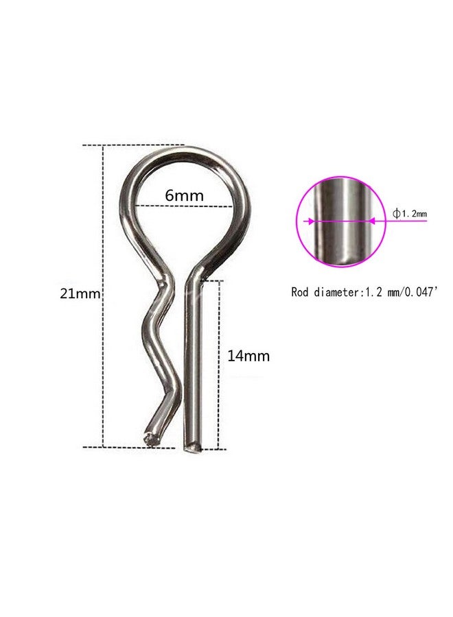 Hobby Rc Body Shell Steel Clip Rope With R Pin Rod 145Mm Antilost Compatible With Hsp Hpi Traxxas Axial Tamiya 1/8 1/10 Rc Car Crawler