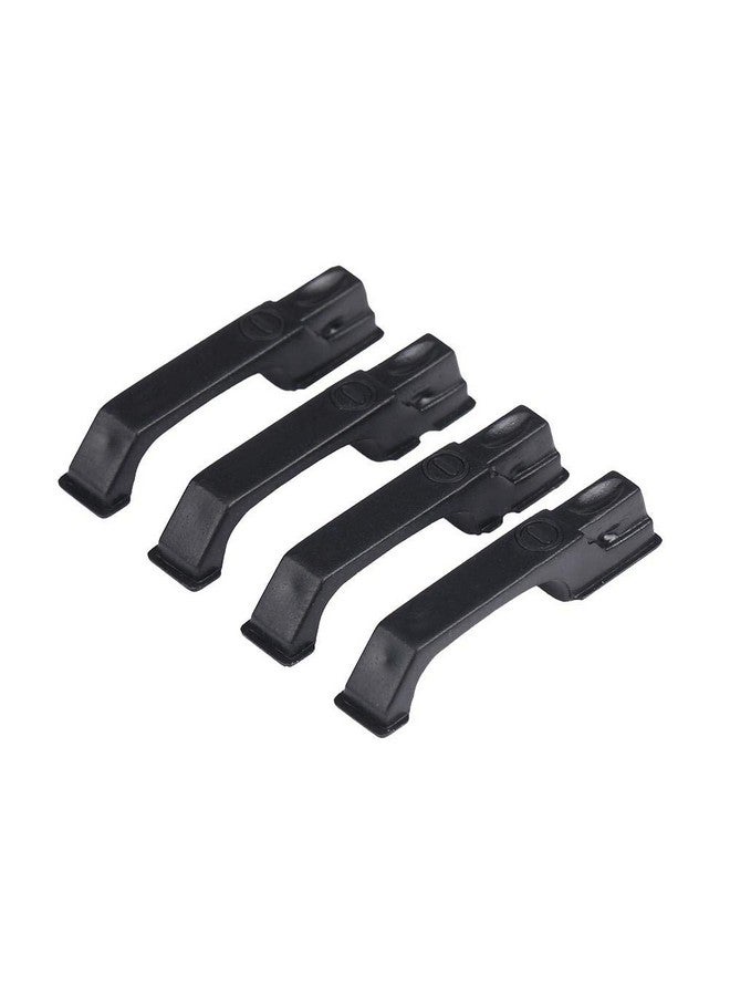 4Pcs Rc Car Door Handles Plastic Simulation Door Handles With Screws For Traxxas 4 D90 Axial Scx10 1/10 Rc Crawler Car(Black) Car Model Accessory