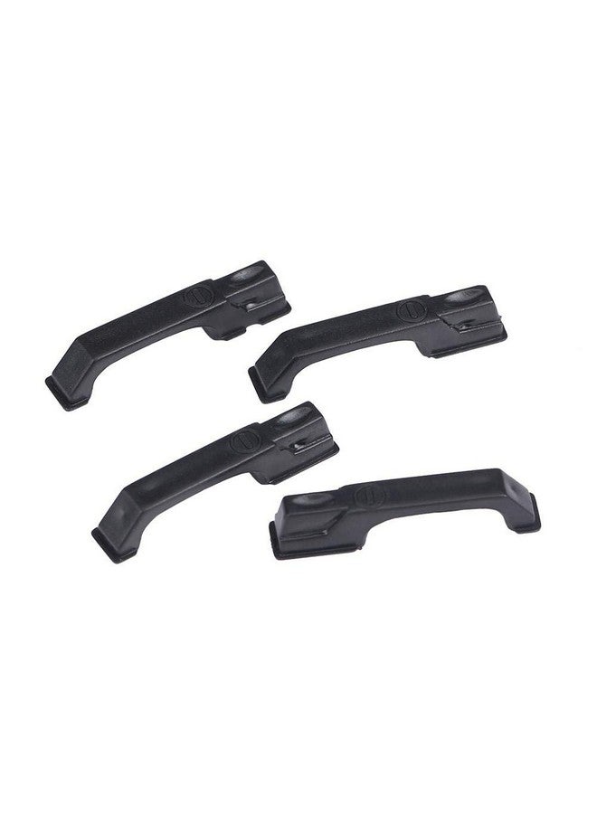 4Pcs Rc Car Door Handles Plastic Simulation Door Handles With Screws For Traxxas 4 D90 Axial Scx10 1/10 Rc Crawler Car(Black) Car Model Accessory
