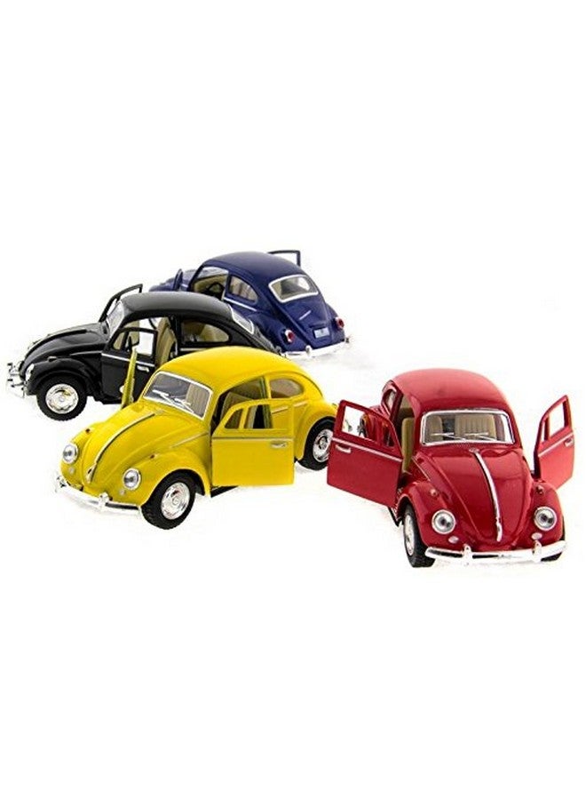 1967 Volkswagen Classic Beetle 5Inch 1:32Scale Die Cast Metal Model Toy Cars Setof4