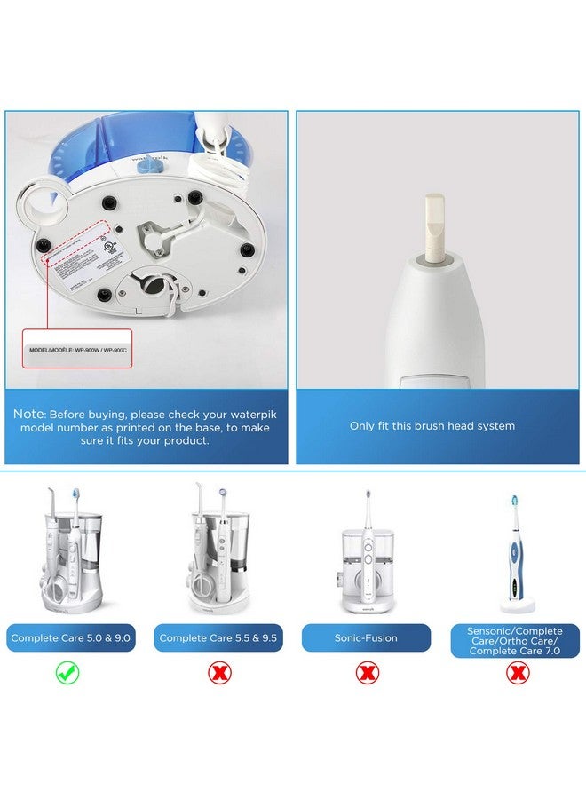 Replacement Toothbrush Heads For Waterpik Complete Care 5.0/9.0 (Cc01/Wp861) Strb8Ww (8Pack White)
