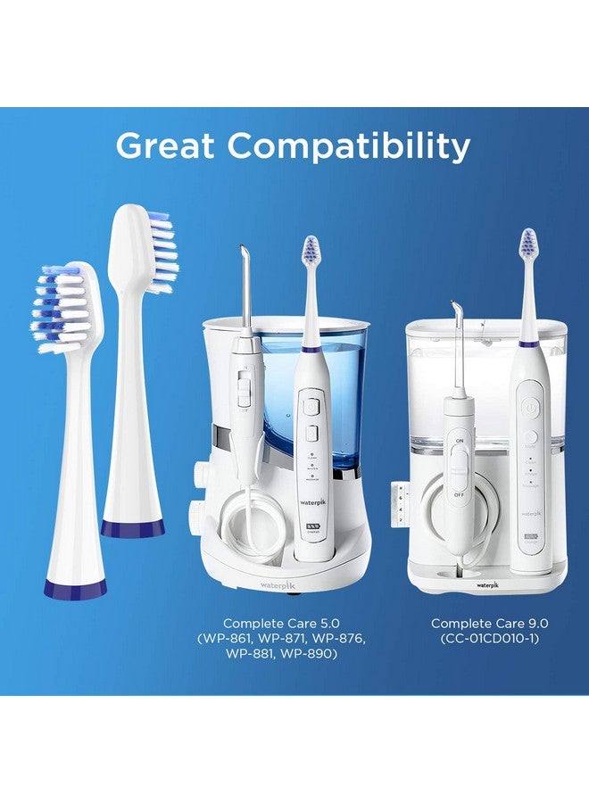 Replacement Toothbrush Heads For Waterpik Complete Care 5.0/9.0 (Cc01/Wp861) Strb8Ww (8Pack White)