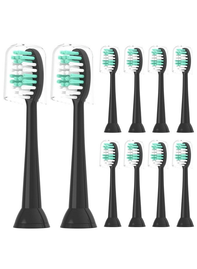 Verystep Replacement Toothbrush Heads 10 Pack For Aquasonic Black Series For Vibe Series Black Series Pro And For Duo Series Pro Electric Toothbrush Balck