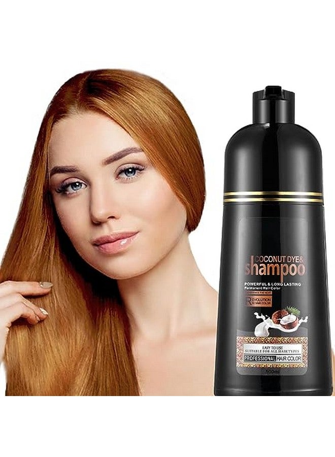 Instant Blonde Brown Hair Shampoo For Dark Hair Herbal Coconut Hair Color Shampoo For Women & Men16.90 Fl Oz Brown Hair Dye Shampoo Easy To Use & Long Lasting Color Shampoo Hair Dye (Blonde Brown)