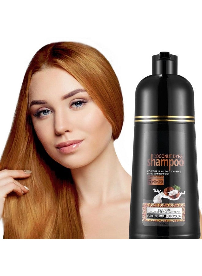 Instant Blonde Brown Hair Shampoo For Dark Hair Herbal Coconut Hair Color Shampoo For Women & Men16.90 Fl Oz Brown Hair Dye Shampoo Easy To Use & Long Lasting Color Shampoo Hair Dye (Blonde Brown)