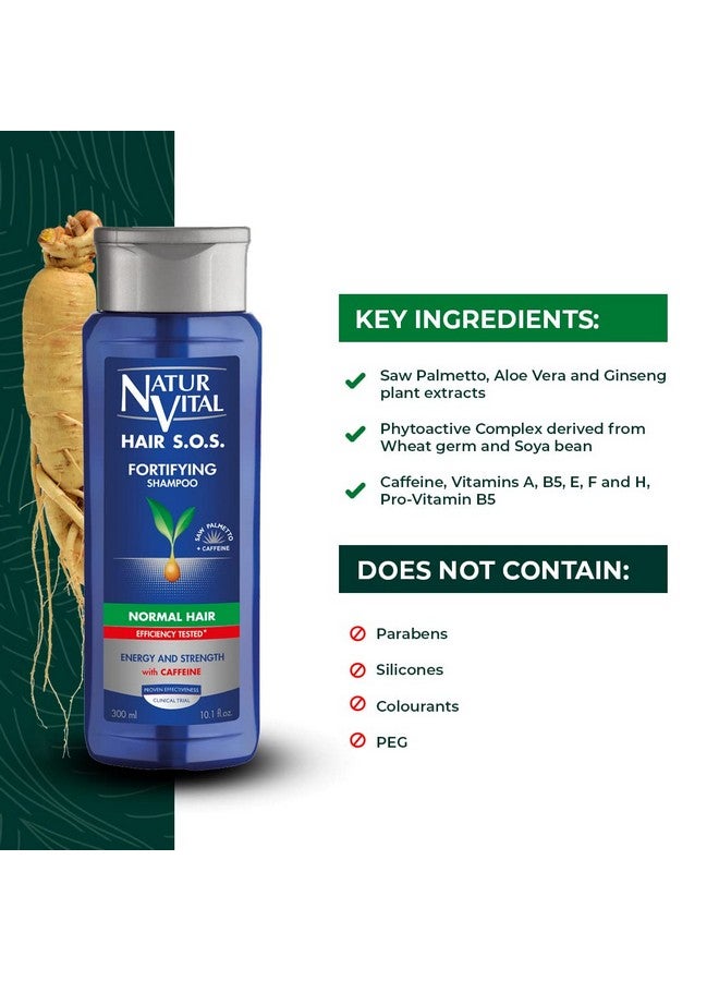 Unisex Natural Aloe Vera & Ginseng Organic Hair Sos Revitalizing Shampoo For Normal Hair Prevents Hair Breakage Crueltyfree & Parabenfree