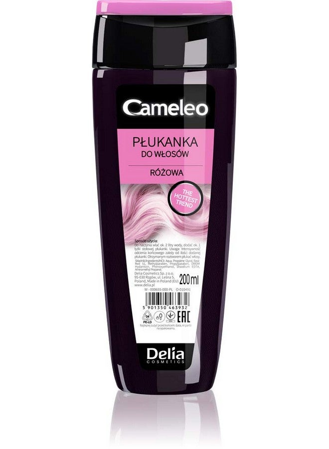 Ameleo Pink Hair Toner Rinse Colour Blond Grey Bleached Hair 200Ml